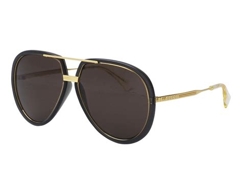 gucci 0904|Gucci Aviator Sunglasses Grey Gold Brown Luxury Eyewear .